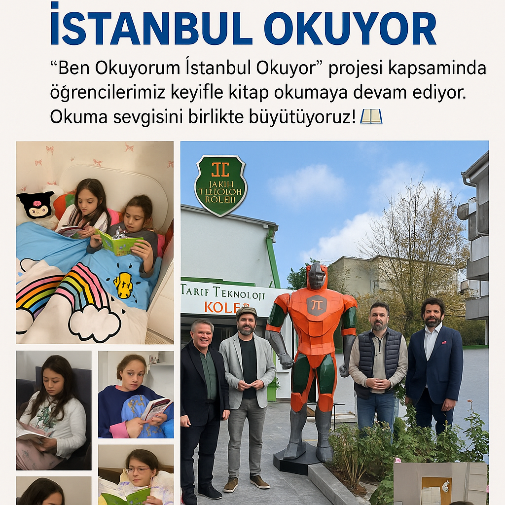 Tarih Teknoloji Koleji’nde Her Akşam Aileleri ile Tum okuldan İstanbula  dalga dalga yayılan evlerde Kitap Saati!